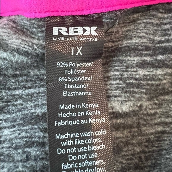 RBX Cowl Neck Sweatshirt 1X Gray Black Soft Stretch Long Sleeves - Picture 11 of 11